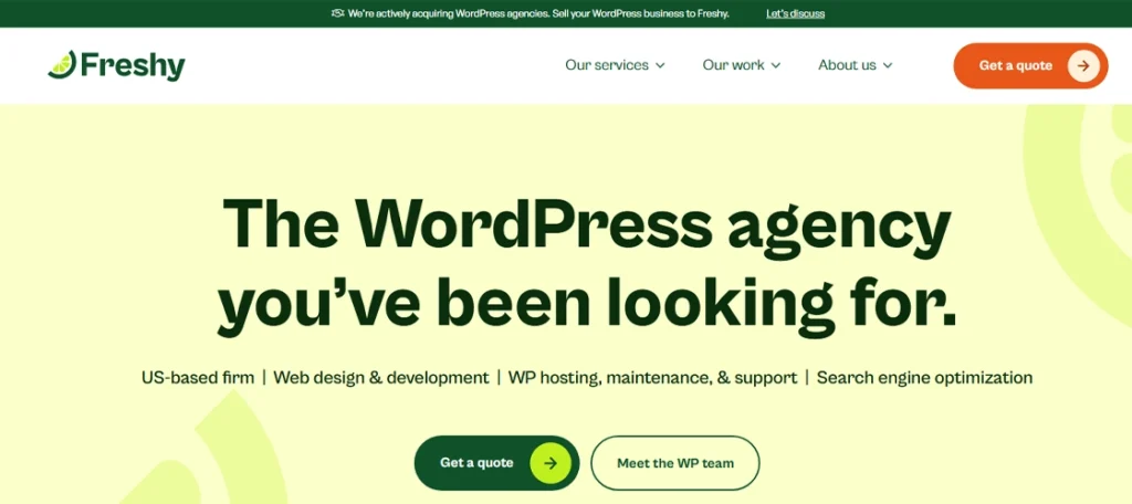 freshy sites - top wordpress development companies