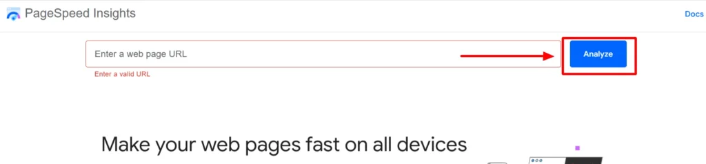 Analyze Performance with Google PageSpeed Insights