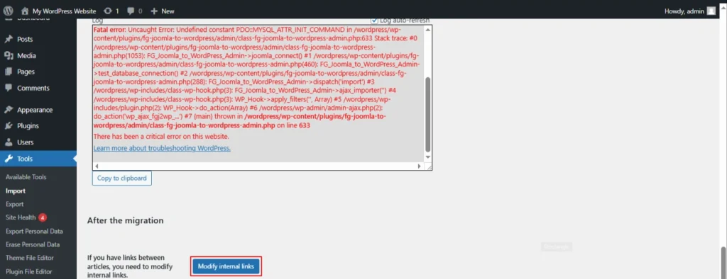 locate the option to modify internal links (2)