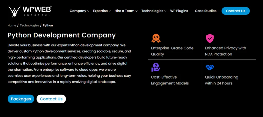 WPweb infotech_Python