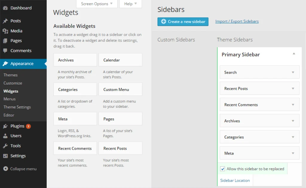review-widgets-sidebars-and-footer-areas